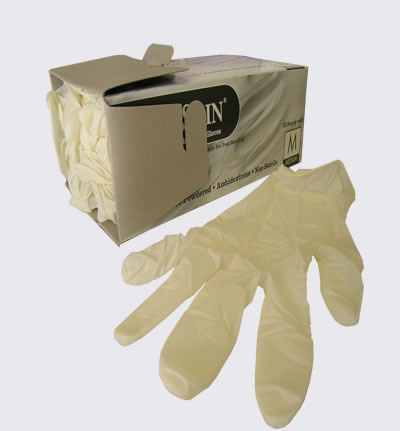 Gloves LATEX (M) Disposable Box(100pcs)