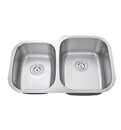 Undermount 40/60 Sink 18G 32"x18.3/4"x9 Depth