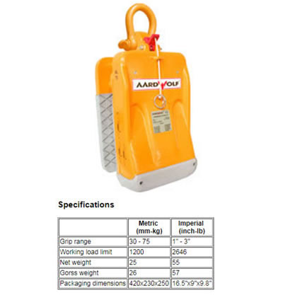 LIFTER WHITE for Slabs 75 AARDWOLF