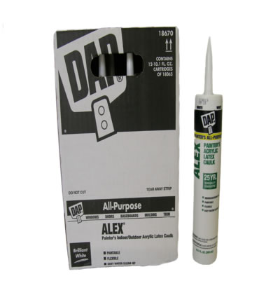 Alex Painters WHITE 25 Yrs Caulk Box(12pcs)