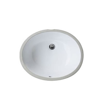 [OV1714-W] Ceramic WHITE Oval Sink 17"x14"x8" Depth