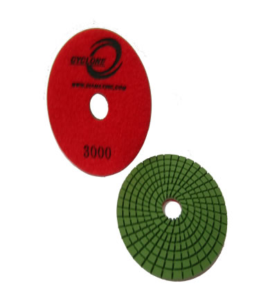 [PD43000SF] Spiral 4"/3000 WET Polishing Pad CYCLONE