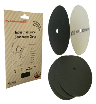 [SMP50120] Alpha Sandpaper 5PK 5" #120