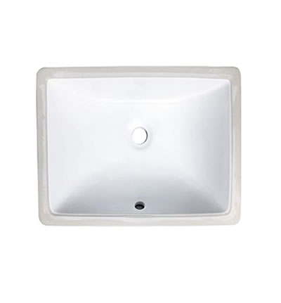 [SQ1611-W] Ceramic WHITE Small Square Sink 16"x11"